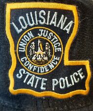 Vintage snap back hat Louisiana State Police Mesh Trucker USA made