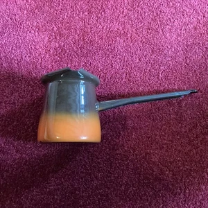 Vintage 60er Jahre Emo Celje Ex Jugoslawien kleine braune Emaille Kaffeekanne - Bild 1 von 5