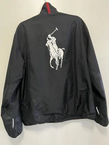 Polo Ralph Lauren Performance Windbreaker Jacket Poly Water Resistant Navy SZ XL - Picture 1 of 5