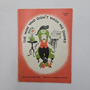 The Man Who Didn't Wash the Dishes by Krasilovsky | Vintage 1967 Paperback - Picture 1 of 15