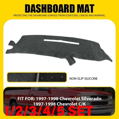 Protector de almohadilla de tablero para Chevy C1500 K1500 1997-18 gris 1-5SET Foto 1 de 4