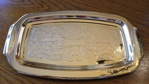 Vintage Small Brass Engraved Tray - Picture 1 of 2