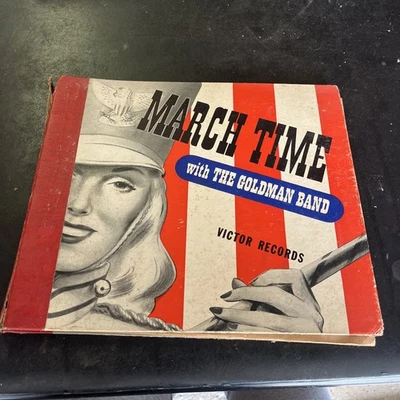 March Time With The Goldman Band (4)lp Album Set Victor Records P-68 - Image 1 of 4