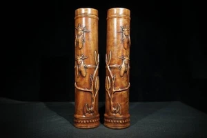 Collect Chinese Old Rosewood hand carven Cicadas pattern exquisite paperweight - Picture 1 of 9