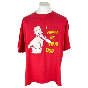 Gildan T Shirt Extra Large Mens Red Vintage Iggy Pop Band Graphic Tee 90s - Picture 1 of 9