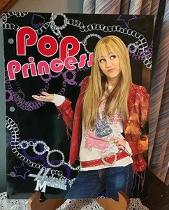 Vintage Iconic Hannah Montana Pocket Folder Paper Pop Princess Black New - Picture 1 of 5