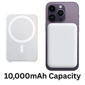 Magnetic Power Bank Wireless Charger 10,000 mah For iPhone 12/13/14 USB Type-C - Picture 1 of 9