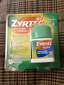 Alivio de alergias Zyrtec 24 horas - 10 mg, 90 comprimidos, caducidad 2026 - Imagen 1 de 1