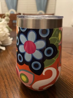 French Bull Multi-color Floral 12 oz Travel Cup Tumbler with Clear Pour Lid  - Image 1 of 4