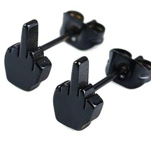 Mittelstellige Edelstahl Ohrstecker - Bild 1 von 2