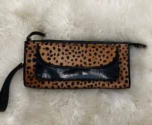 Talbots Chetah, Leopard, Clutch Purse, Wrist Wallet, Real Fur - Mob Wife! - Picture 1 of 5