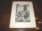 Vintage Woodblock Print ROLAND HARPER President Lincoln After Civil War Victory