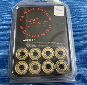 ABEC 1 Cuscinetti Terminator Pattinatori Pattinatori In linea 16 pezzi 608Z 964A - Foto 1 di 2