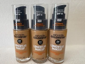 3 PACK REVLON COLORSTAY LONGWEAR MAKEUP NORMAL/DRY SKIN 460 MACADAMIA - Picture 1 of 4