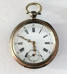 Cylindre Huit Sterling Silber 1901 Taschenuhr beschriftet Louis F. Reise - Bild 1 von 4