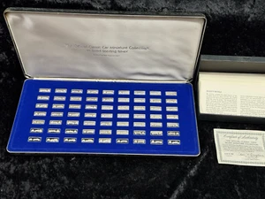 FRANKLIN MINT Sterling Silver Classic Cars Ingot Collection .925 x 63 BOX + COA - Picture 1 of 13