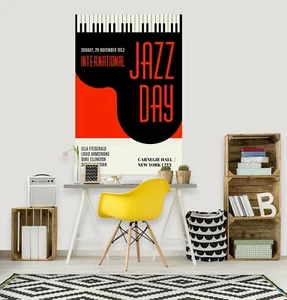 3D Rot Jazz Days 68RAI Wandaufkleber Wandgemälde Abziehbilder Boris Drasch Honey - Picture 1 of 10