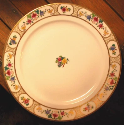 Vintage Noritake 12" Plate Platter GOLD MORIAGE BEADING Hand Painted Nippon 'M' - image 1 of 4