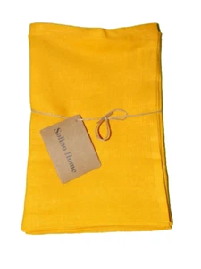 Solino Home Indigo Yellow 20 X 20 Linen Dinner Napkins Set Of 4 New FETE COLLECT - Picture 1 of 2