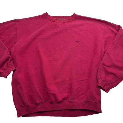 VTG 90's Dockers Sweatshirt Men XL Red Lined Ribbed Classic Blank Logo USA - Image 1 of 4