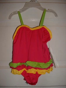 Girls DARLING Pink Platinum Swimsuit Bathing Swim Suit 24 Months mo 2T NWT - Picture 1 of 2