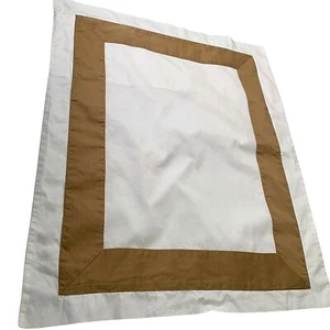 Cuscino Signoria Firenze Aida finta bianco con bordo beige marrone Made in Italy - Foto 1 di 8