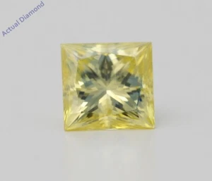Princess Loose Diamond (1.03 Ct Vivid Yellow( Enhanced) Vs1(enhanced) ) IGL - Picture 1 of 5