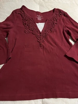 Top para mujer Van Heusen rojo oscuro talla XS Foto 1 de 3