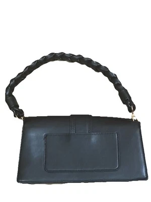 Moda Luxe Trenzado Cuero Correa Boho Bolso de Hombro Negro Bolso de Mano Cartera Nuevo sin Etiquetas Foto 1 de 4