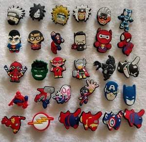 30 Pcs Shoe Croc Charms for Boys Cool Hype Beast Cute Cartoon Superheroes - Picture 1 of 3