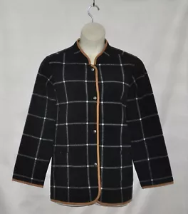 Joan Rivers bedruckte Fleece-to-Sherpa-Jacke Größe S schwarz - Bild 1 von 4