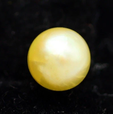 5.1 mm Round Shape Golden Color Natural Basra Pearl No Nucleus Gemstone 0.86 Ct - Image 1 of 4