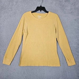 Natural Reflections Women's Brown Thermal Long Sleeve Top Size M - Picture 1 of 6