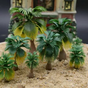 15pcs Plastic Mini Palm Tree Scenery model tree Rainforest Palm Tree Diorama - Picture 1 of 8
