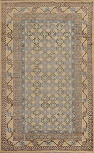 Vegetable Dye Gold/ Brown Khotan Pakistani Area Rug 6x10 Handmade Wool Room Size - Picture 1 of 12