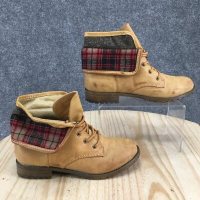 Botas de combate Rampage para mujer 6 M Jackson multicolor imitación cuero punta redonda tobillo Foto 1 de 4