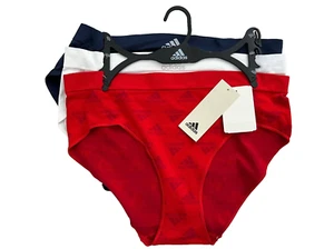 Adidas 4A2H99 3-Pack Underwear Bikini Briefs Red/White/Navy ( XL ) - Picture 1 of 4