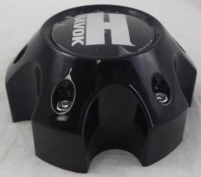 Tapas centrales de rueda personalizadas negras brillantes Havok Wheels # CBH06-C1P / CBH06-C1P45B Foto 1 de 4