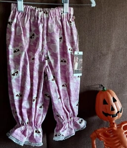 Pixie Bleu Vintage Halloween Kids Bloomers In 100% Cotton in A Purple Halloween - Picture 1 of 4