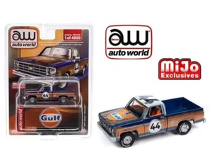 1977 CHEVROLET SILVERADO PICKUP #44 "GULF OIL" 1/64 DIECAST BY AUTO WORLD CP8056 - Picture 1 of 1