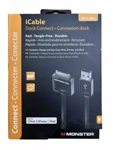 Monster iCable .8M iPad iPod iPhone Dock Connect to USB Cable 3.28 Ft - Picture 1 of 5