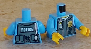 LEGO Bullet Proof Vest Police Radio Torso Gray Blue Long Sleeve Badge Utility 13 - Picture 1 of 1