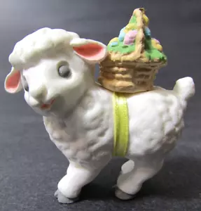 Hallmark Merry Miniatura 1989 AGNELLO con CESTINO - Foto 1 di 8