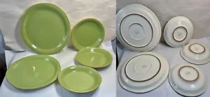 VIETRI Cucina Fresca Crema and Sage Dinner and Salad Plates — Set Of Five (5) - Picture 1 of 9