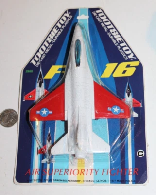 SEALED VTG 1977 Tootsie Toy F-16 Fighter Airplane Jet Diecast Toy MISP NOS MOC - Image 1 of 4