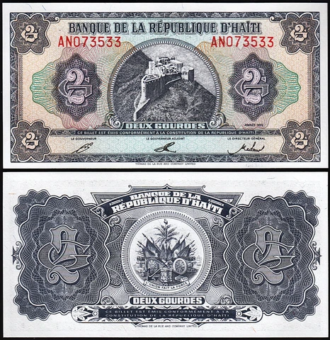 Haiti 2 Gourdes 1992, UNC, P-260 Cover