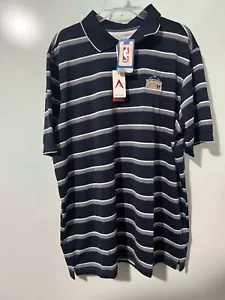 NWT Men’s Antigua Denver Nuggets Affluent Polo Shirt XL Navy Performance - Picture 1 of 3