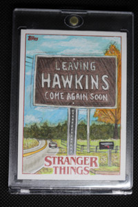 2018 Topps Stranger Things Auto Season 1 SKETCH CARD Maggie Ransom HAWKINS TOWN