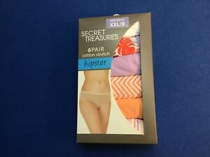 Women's underwear: Secret Treasures, available in bikini, brief, or hipster 6 pk