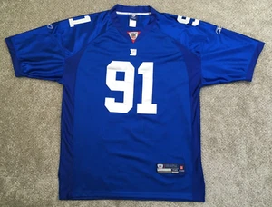 Justin Tuck Jersey #91 Size 54 Blue Reebok On Field New York Giants NFL VTG - Picture 1 of 13